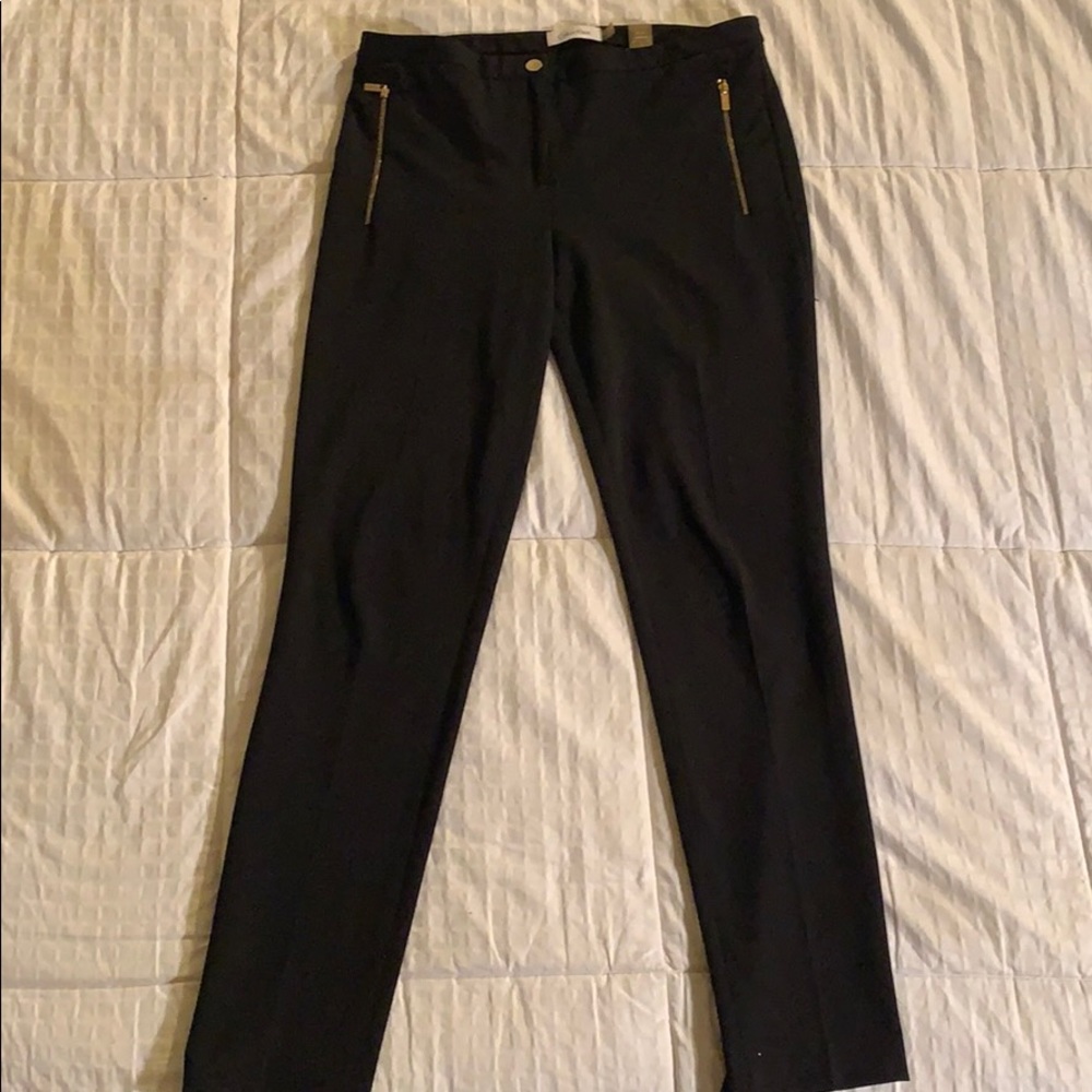 Calvin Klein Black Zipper Pants